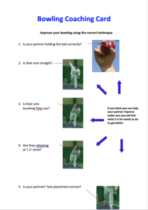 Cricket Bowling Technique Card