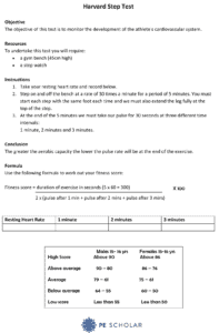 Harvard Step Test