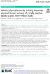 Holistic physical exercise training improves physical literacy among physically inactive adults - a pilot intervention study-1