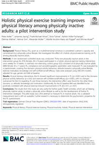 Holistic physical exercise training improves physical literacy among physically inactive adults - a pilot intervention study-1