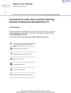 Inconvenient truths about teacher learning - towards professional development 3.0