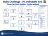 Daily Challenge Cards – Home Learning – PE & Maths (Cards 26-30)
