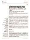 The Preschool Physical Literacy Assessment Tool: Testing a New Physical Literacy Tool for the Early Years