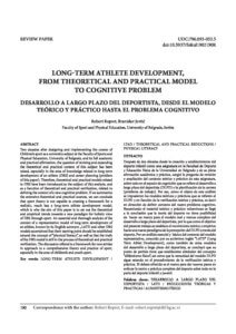 Long-term athlete development: From theoretical and practical model to cognitive problem