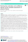Revising the motivation and confidence domain of the Canadian assessment of physical literacy