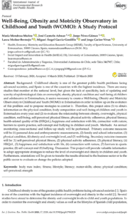 Well-Being, Obesity and Motricity Observatory in Childhood and Youth (WOMO): A Study Protocol
