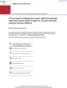 A four-week fundamental motor skill intervention improves motor skills in eight to 10-year-old Irish primary school children