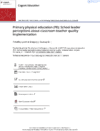 Primary physical education PE School leader perceptions about classroom teacher quality implementation