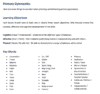 Primary Gymnastics Booklet