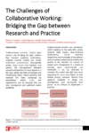 The Challenges of Collaborative Working: Bridging the Gap between Research and Practice