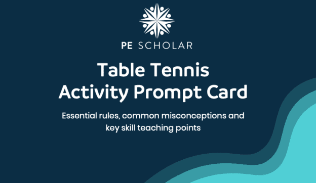 Table Tennis Activity Prompt Card