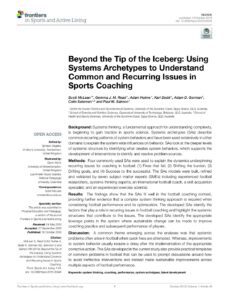 Beyond the Tip of the Iceberg: Using Systems Archetypes to Understand Common and Recurring Issues in Sports Coaching