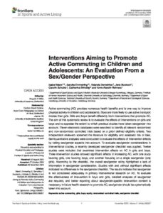 Interventions Aiming to Promote Active Commuting in Children and Adolescents: An Evaluation From a Sex/Gender Perspective