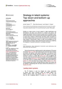 Strategy in talent systems: Top-down and bottom-up approaches