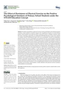 The Effect of Persistence of Physical Exercise on the Positive Psychological Emotions of Primary School Students under the STEAM Education Concept