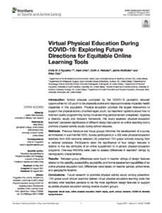 Virtual Physical Education During COVID-19: Exploring Future Directions for Equitable Online Learning Tools
