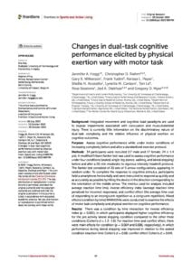 Changes in dual-task cognitive performance elicited by physical exertion vary with motor task