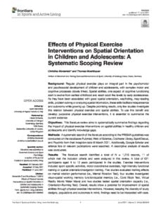 Effects of Physical Exercise Interventions on Spatial Orientation in Children and Adolescents: A Systematic Scoping Review