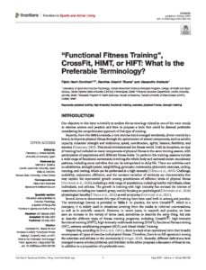 “Functional Fitness Training”, CrossFit, HIMT, or HIFT: What Is the Preferable Terminology?