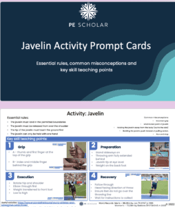 Javelin Activity Prompt Card