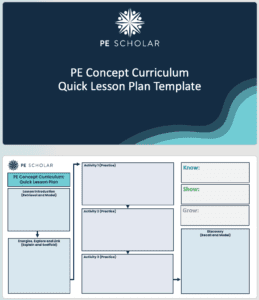 PE Concept Curriculum Lesson Plan