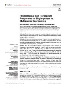 Physiological and Perceptual Responses to Single-player vs. Multiplayer Exergaming