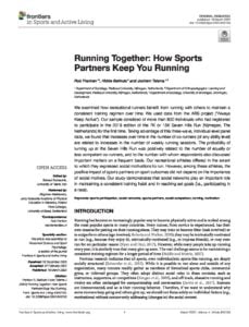 Running Together: How Sports Partners Keep You Running