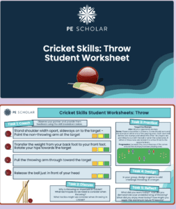 KS3 Cricket Student Worksheets