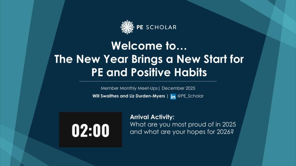 The New Year Brings a New Start for PE and Positive Habits - December 2025