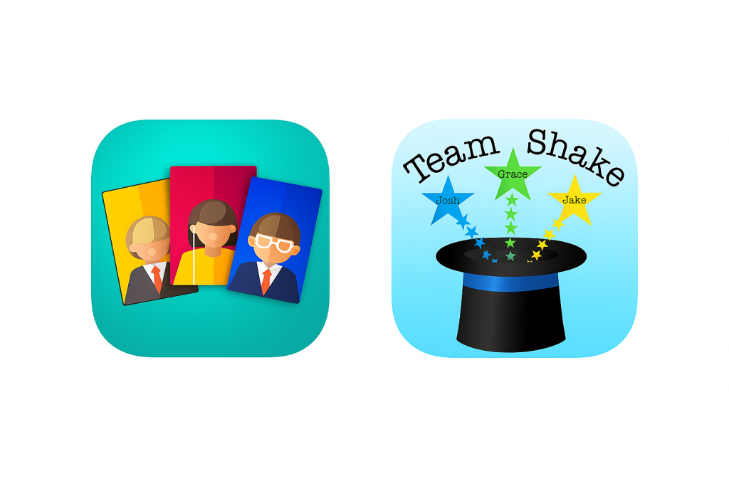 [App icons of Classroom Teammate by iDoceo and Team Shake]