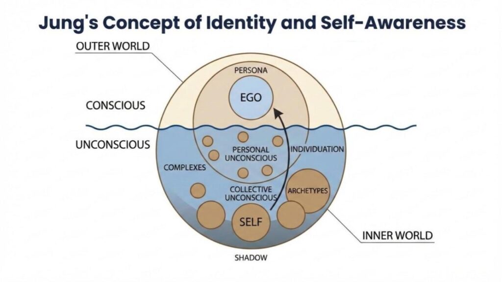 Jungs concept of identity and self-awareness v2 by gemini