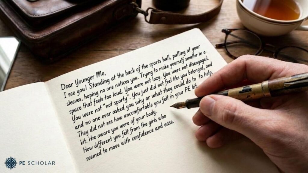 Dear younger me visual of writing a letter to yourself