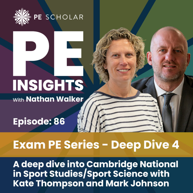 Episode 86 – Exam PE Series: Deep Dive 4 – A deep dive into Cambridge National in Sport Studies/Sport Science with Kate Thompson and Mark Johnson