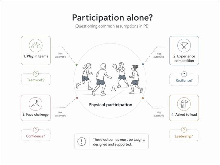 participation alone diagram questioning common assumptions in PE